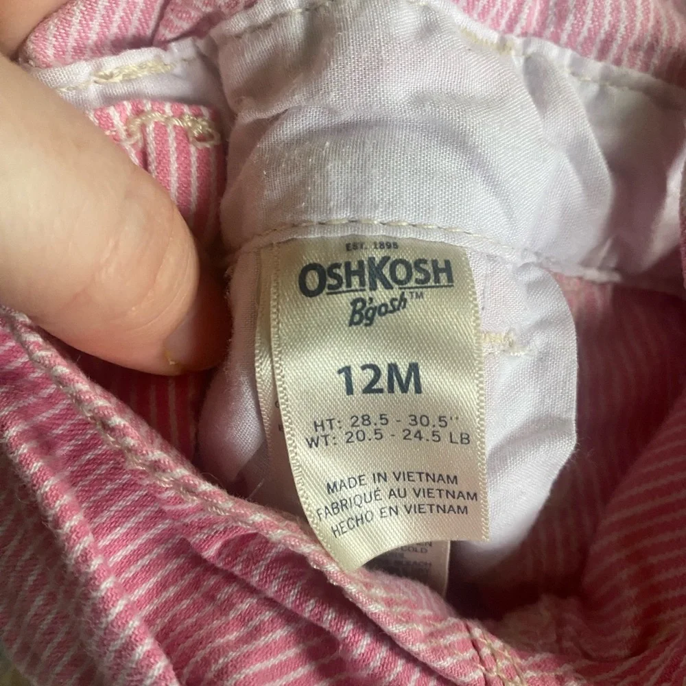OshKosh B'gosh Pink Striped Shortalls